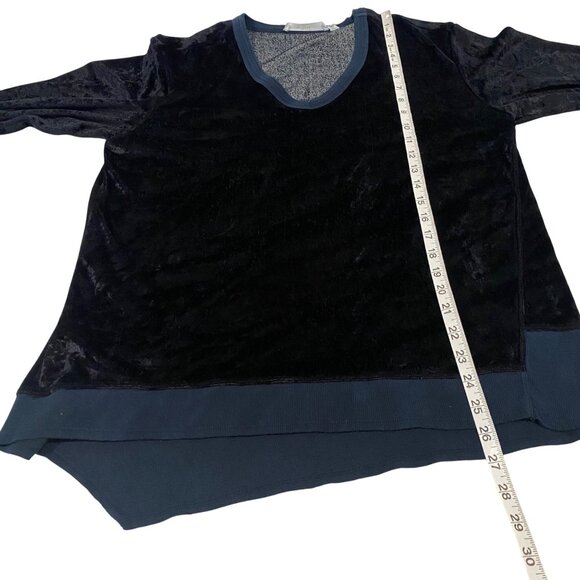 Wilt Velvet Asymmetrical Navy Blue Teal Sweatshirt Size‎ S - Picture 9 of 9